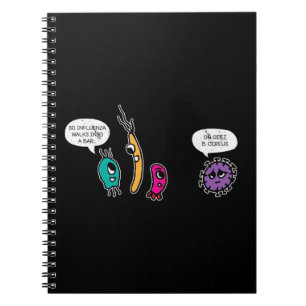 Funny Bacteria Pun Biology Science Biolog Anteckningsbok