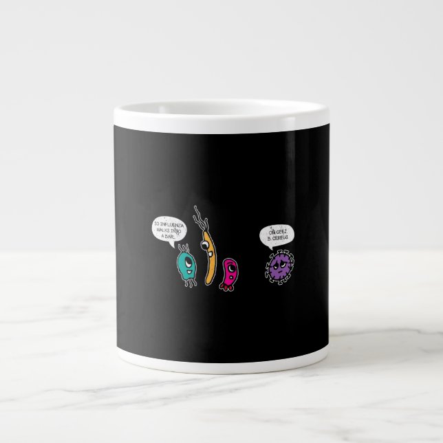 Funny Bacteria Pun Biology Science Biolog Jumbo Mugg (Framsidan)
