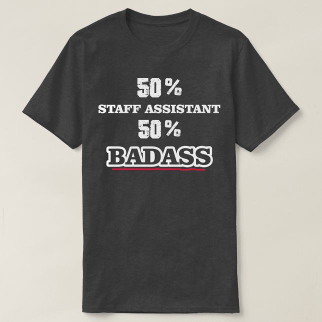 Funny Badass Assistant T Shirt (Design framsida)