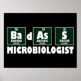 Funny Badass Microbiolog Poster