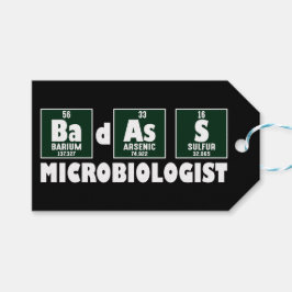 Funny Badass Microbiolog Presentetikett