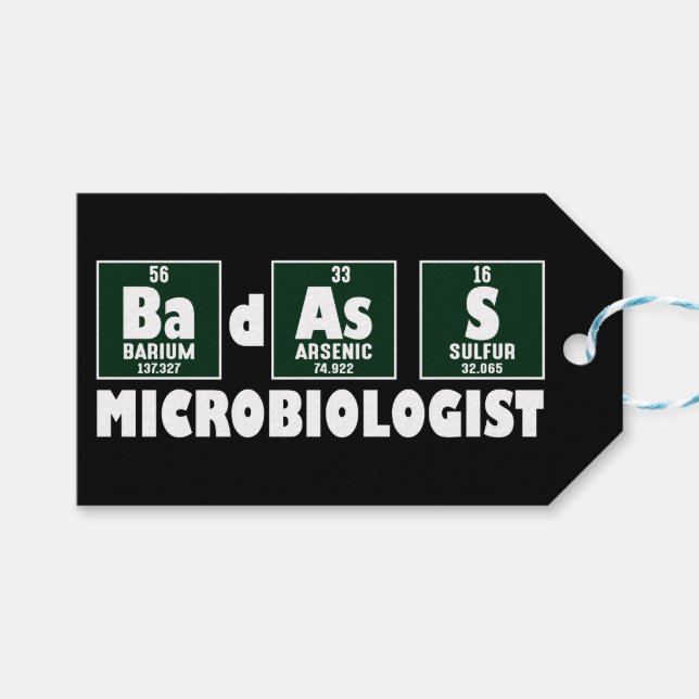 Funny Badass Microbiolog Presentetikett (Framsidan (Horisontell))