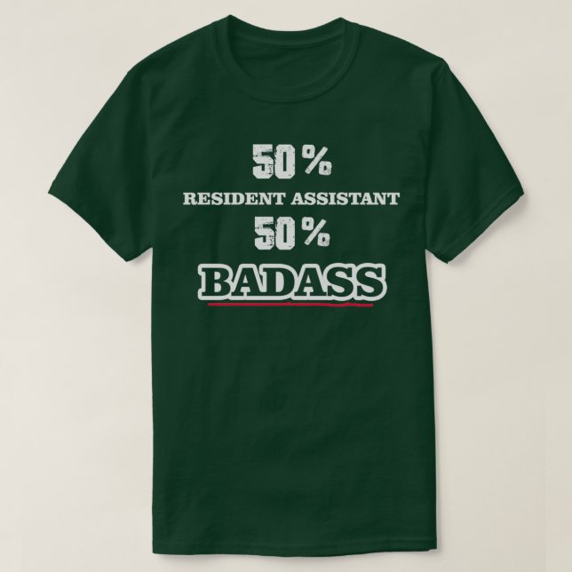 Funny Badass Resident Assistant T Shirt (Design framsida)