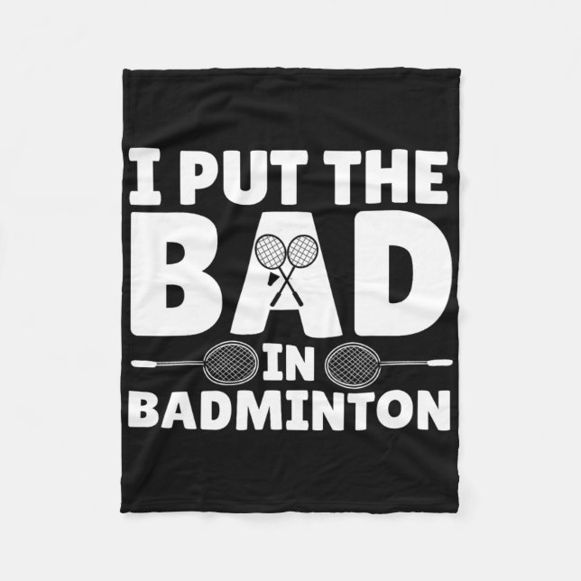 Funny Badminton Art För manar Women Shuttle Sport  Fleecefilt (Framsidan)