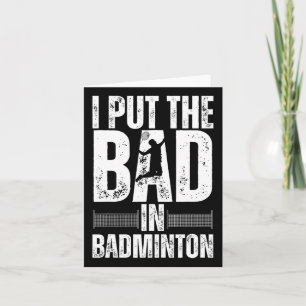 Funny Badminton Art För manar Women Shuttle Sport Kort