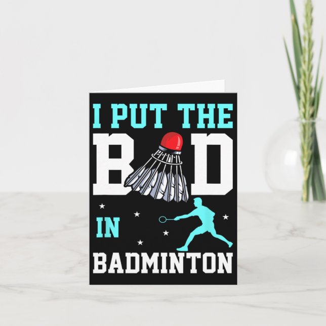 Funny Badminton Design - Ich Tunna Das Bad in Badm Kort (Framsida)