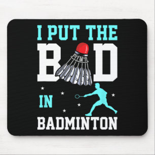 Funny Badminton Design - Ich Tunna Das Bad in Badm Musmatta