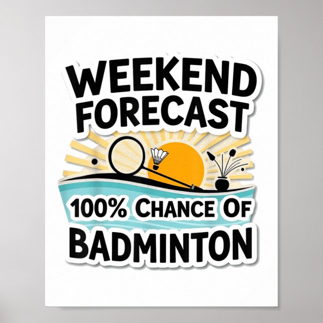 Funny Badminton Helg prognos_ 100 % chans till B Poster (Framsidan)