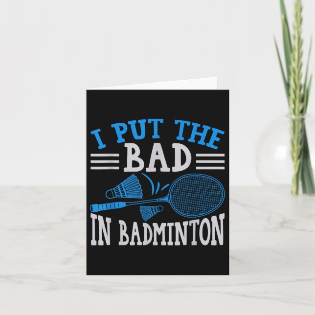 Funny Badminton Humor Smash Shuttle Birdie Sport 0 Kort (Framsida)