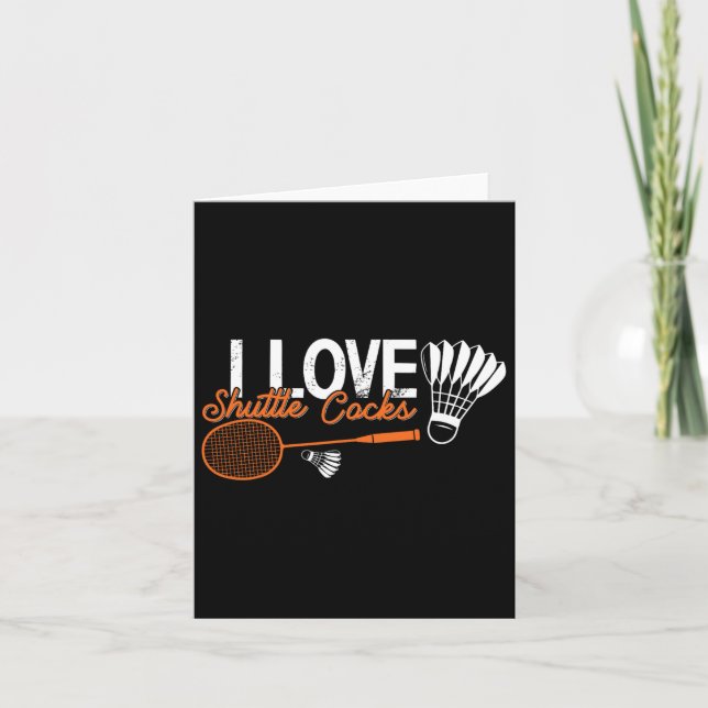Funny Badminton Humor Smash Shuttle Birdie Sport 2 Kort (Framsida)