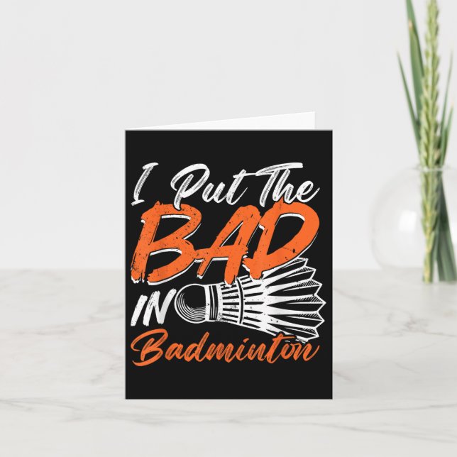 Funny Badminton Humor Smash Shuttle Birdie Sport _ Kort (Framsida)