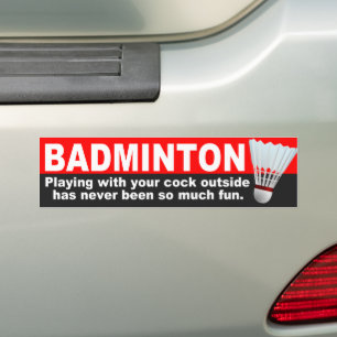 Funny Badminton Joke Bildekal