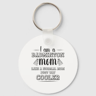 Funny Badminton Mamma Shirt Women Badminton Player Nyckelring