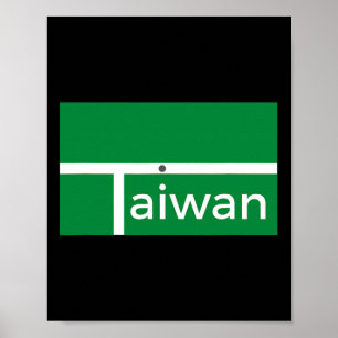 Funny Badminton Match Taiwan Ny Flagga Design Poster