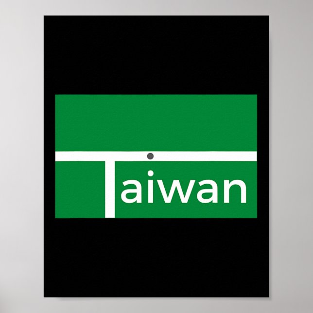 Funny Badminton Match Taiwan Ny Flagga Design Poster (Framsidan)