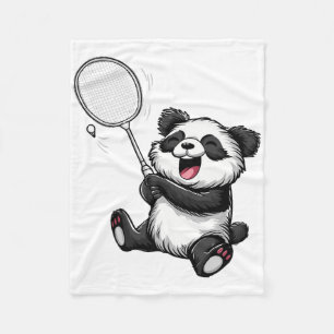 Funny Badminton Panda Badminton Player Shuttle Rac Fleecefilt
