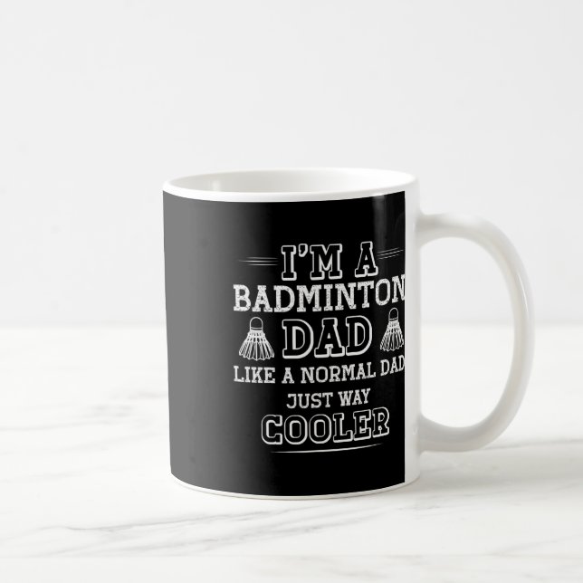 Funny Badminton Pappa Shirt Manar Women Badminton  Kaffemugg (Höger)