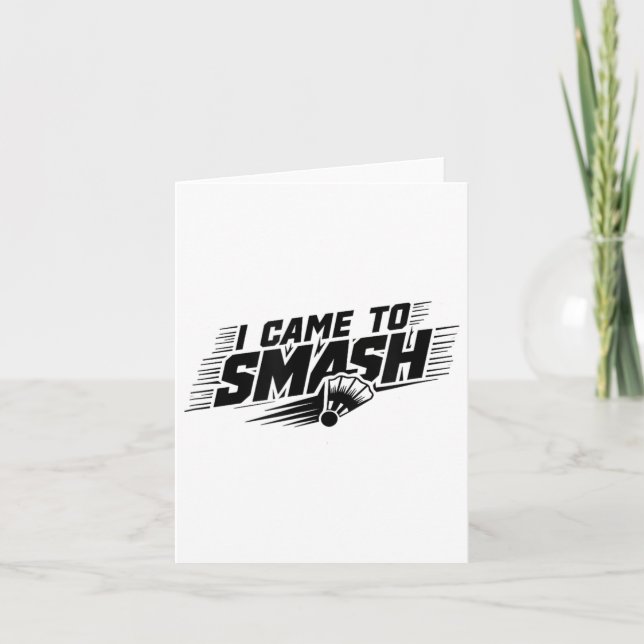 Funny Badminton Player Humor Smash Shuttle Kort (Framsida)