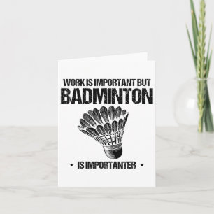 Funny Badminton Player Kärlek Shuttle Design 12 Kort