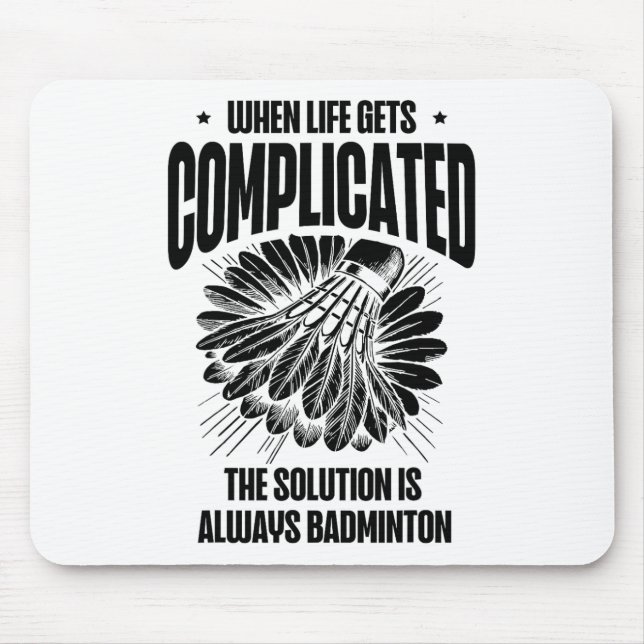 Funny Badminton Player Kärlek Shuttle Design 15 Musmatta (Framsidan)