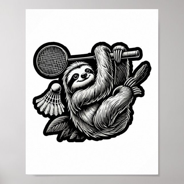 Funny Badminton Player Kärlek Shuttle Design 16 Poster (Framsidan)