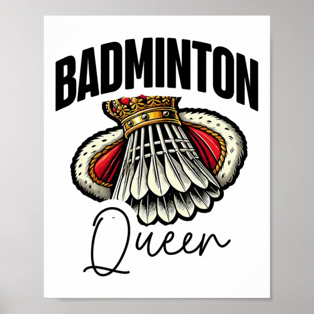 Funny Badminton Player Kärlek Shuttle Design 19 Poster (Framsidan)