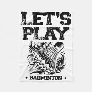Funny Badminton Player Kärlek Shuttle Design 23 Fleecefilt