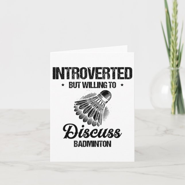 Funny Badminton Player Kärlek Shuttle Design 27 Kort (Framsida)