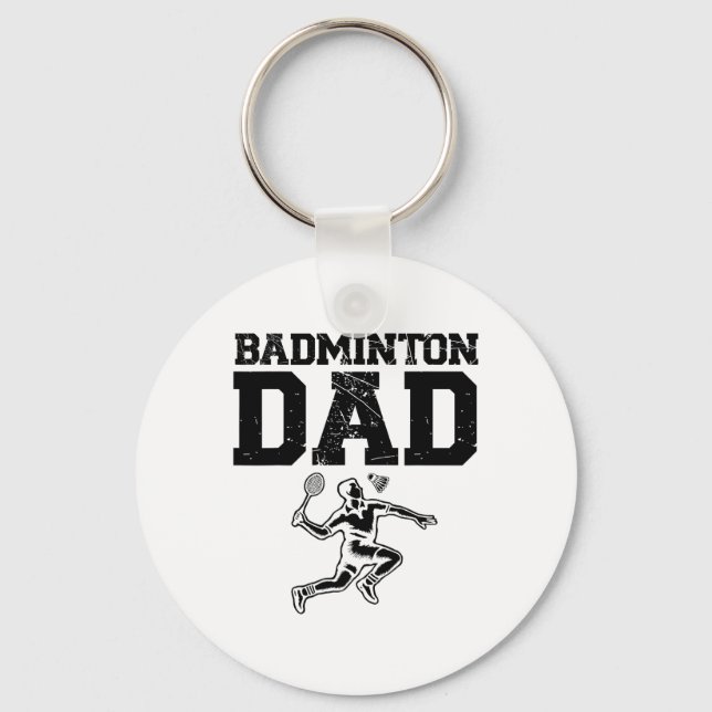 Funny Badminton Player Kärlek Shuttle Design 2 Nyckelring (Framsida)