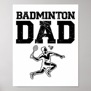 Funny Badminton Player Kärlek Shuttle Design 2 Poster