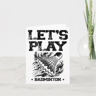 Funny Badminton Player Kärlek Shuttle Design 4 Kort