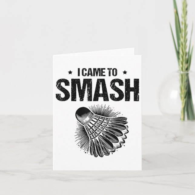 Funny Badminton Player Kärlek Shuttle Design 5 Kort (Framsida)