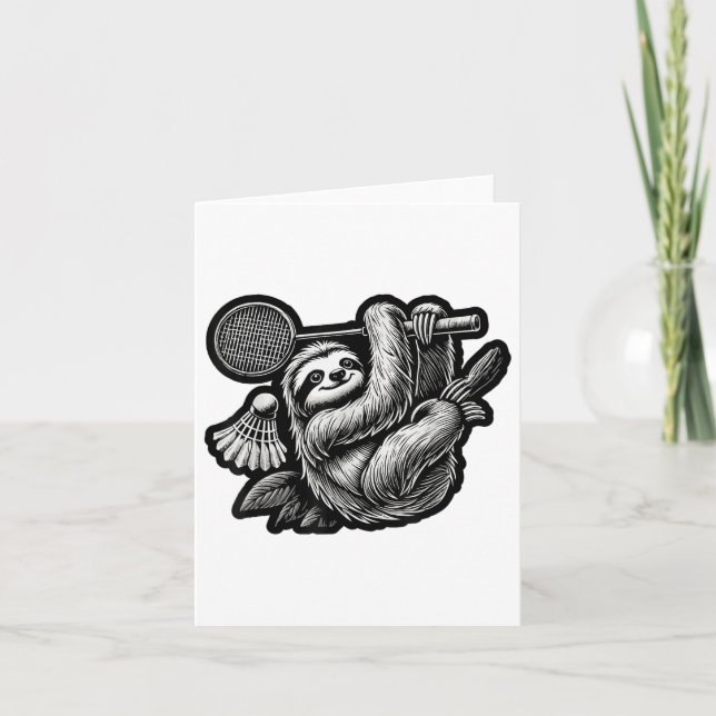 Funny Badminton Player Kärlek Shuttle Design _7 Kort (Framsida)