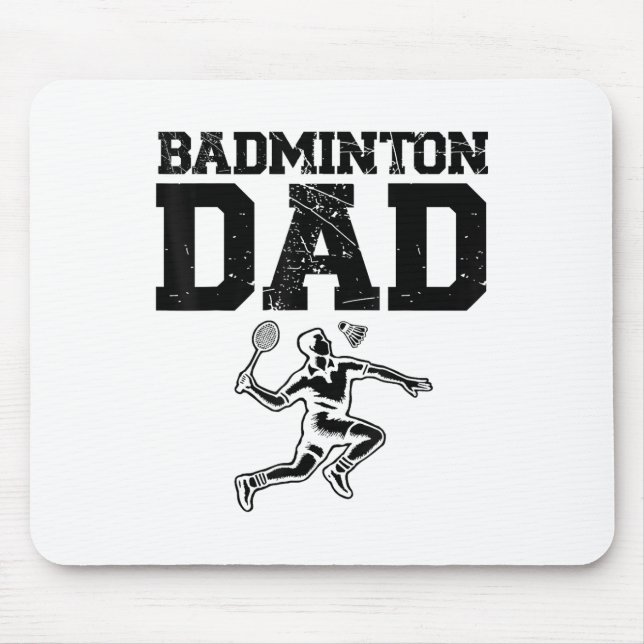 Funny Badminton Player Kärlek Shuttle Design 9 Musmatta (Framsidan)