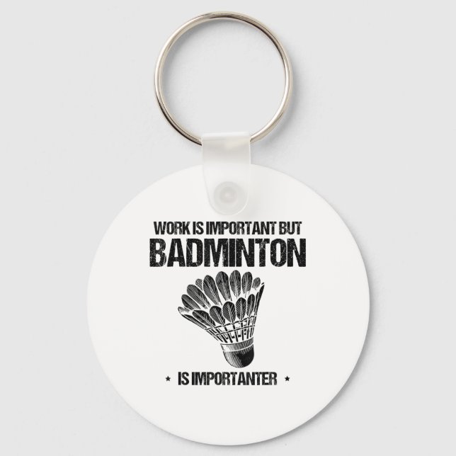 Funny Badminton Player Kärlek Shuttle Design Nyckelring (Framsida)