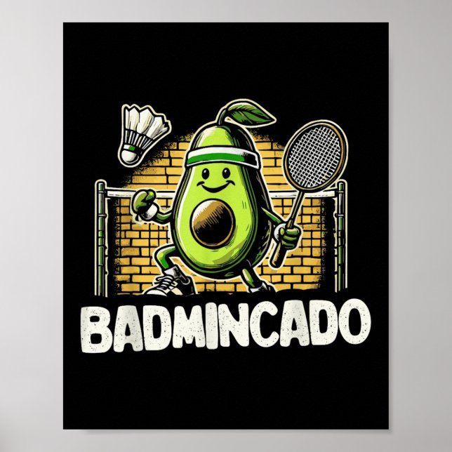 Funny Badminton Player Love Shuttle Design 0  Poster (Framsidan)