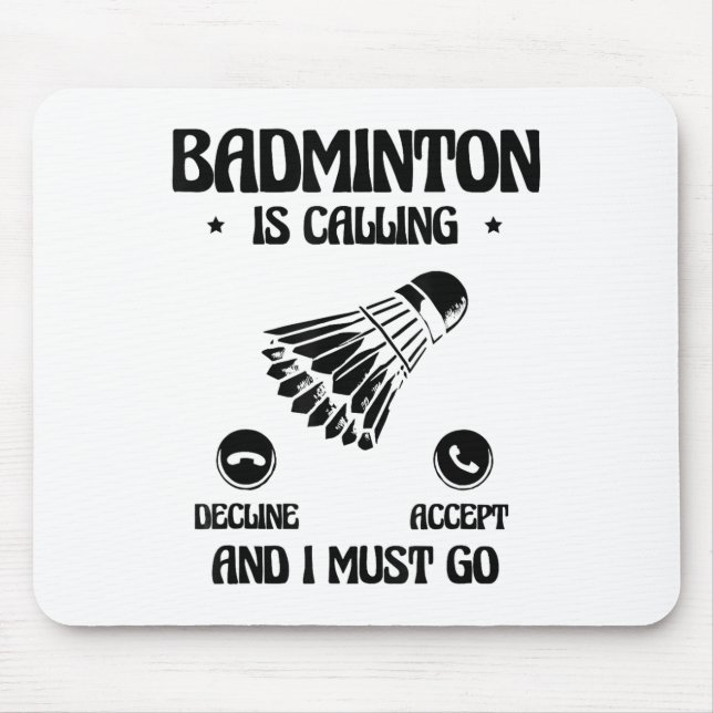 Funny Badminton Player Love Shuttle Design 2  Musmatta (Framsidan)