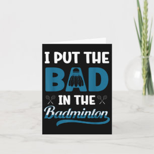 Funny Badminton Player Shuttle Badminton Älskare Kort