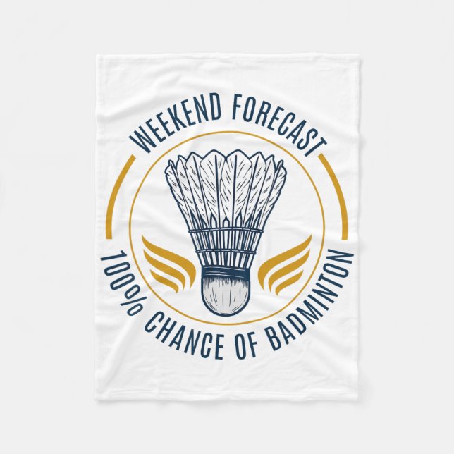 Funny Badminton Shirt Manar Women Badminton Player Fleecefilt (Framsidan)