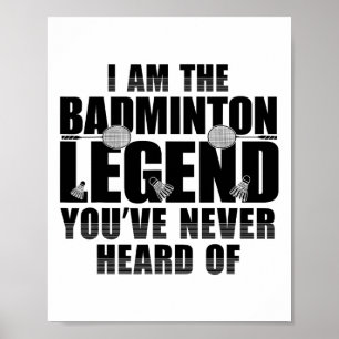 Funny Badminton Shirt Manar Women Badminton Player Poster