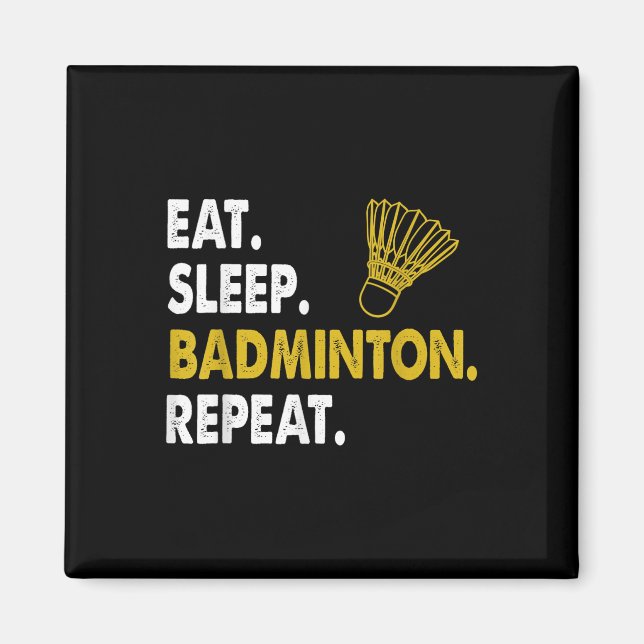 Funny Badminton Shuttle Novelty Tee  Magnet (Framsidan)