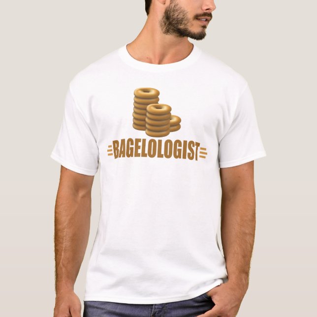 Funny Bagel Älskare T-shirt (Framsida)