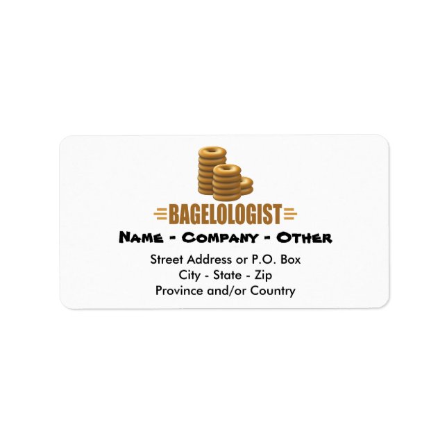Funny Bagels Adressetikett (Framsidan)