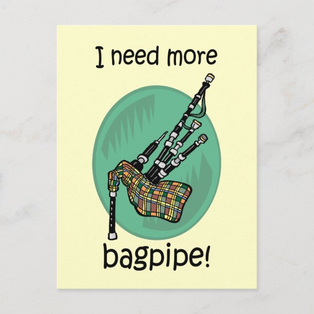 Funny bagpipe vykort (Framsida)