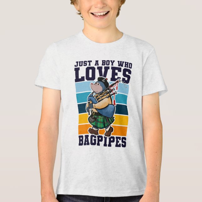 Funny Bagpipes T Shirt (Framsida)