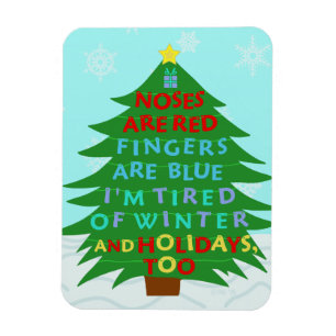 Funny Bah Humbug Dikt Magnet