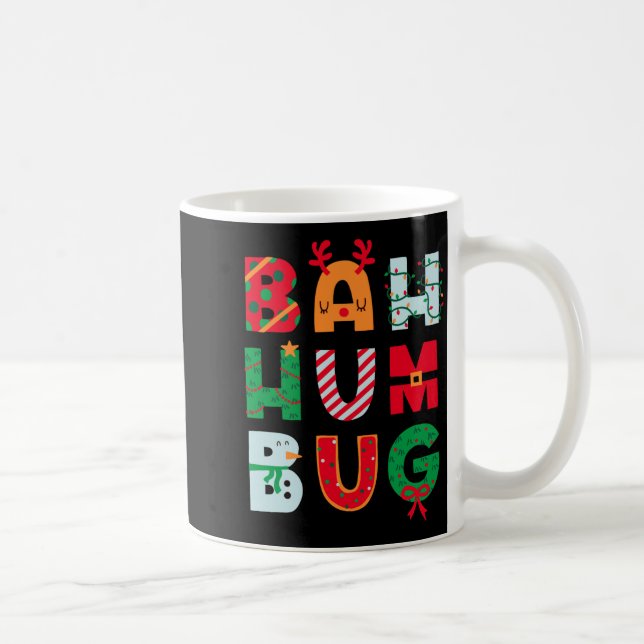 Funny Bah Humbug Holiday  Kaffemugg (Höger)