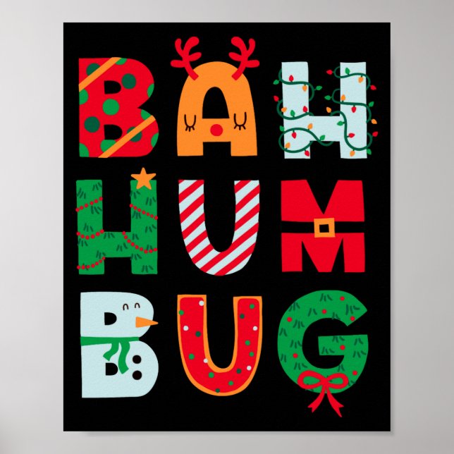 Funny Bah Humbug Holiday  Poster (Framsidan)