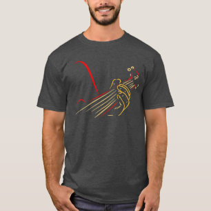 Funny Baid spelar Bass Guitar Player Musician T Shirt