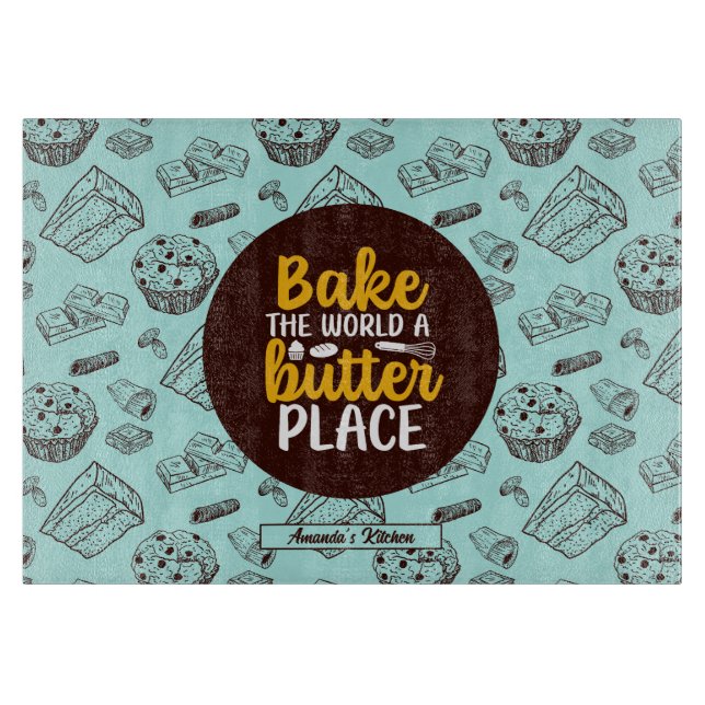 Funny Bake Butter Pun Cake Muffin Bakery Mönster (Framsidan)